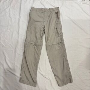 Columbia Kids Convertible Hiking Pants Omni-Shade Zip-Off Size 14/16